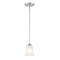 Designers Fountain Bronson 60 Watt 1 Light Brushed Nickel Mini-Pendant with Frosted Glass Shade D278M-5P-BN - alternate 1